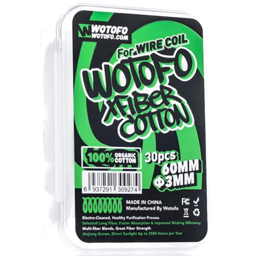 Wotofo XFiber Organic Cotton 30 Pieces